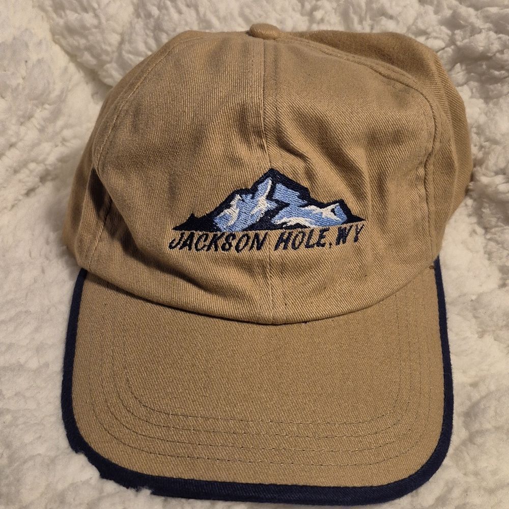 Jackson Hole, Wyoming Tan Sliderback Hat - New